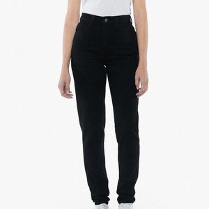 American apparel black high waist mom jeans